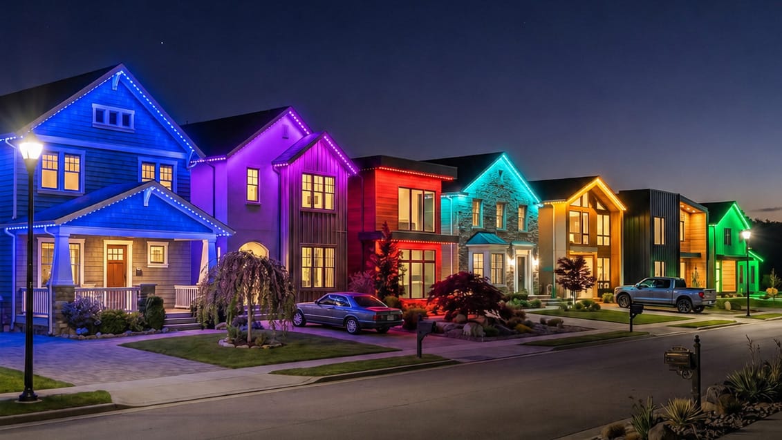 What Are Permanent Outdoor Lights? App-Controlled Eave Lighting Explained